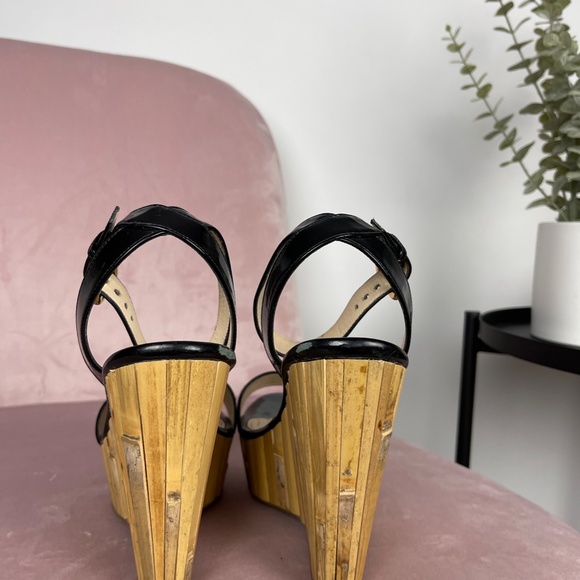 Authentic Prada Bamboo Wedges - Picture 5 of 6
